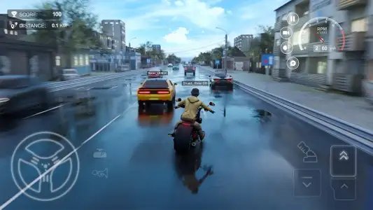 Шашки по городу на машинах