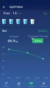 Шагомер - счетчик шагов